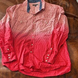 Men's Tin Haul Red Geometric Pattern Shirt